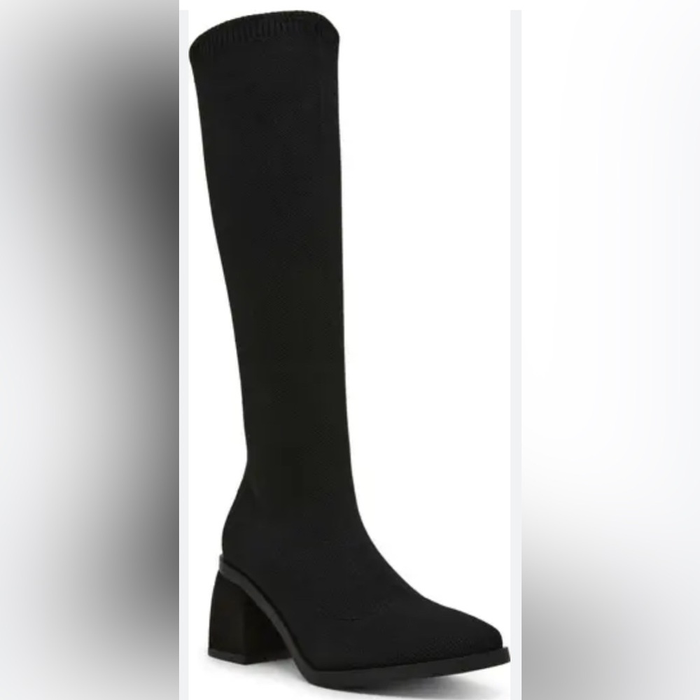 Anne Klein Women's Black Alina Knee High Boot